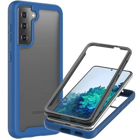 CoverON for SAMSUNG Galaxy S21 Plus 5G Case, Military Grade Full Body Rugged Slim Fit Clear Phone Cover, Navy Blue