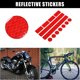 thumbnail image 2 of Pegatinas reflectantes de advertencia de seguridad de 2 juegos de Unique Bargains para cascos de bicicleta, motocicleta y automóvil en rojo, 2 of 7