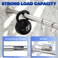 thumbnail image 7 of SUNALLY Shower Curtain Rod, Adjustable 32-75 inch Spring Tension Curtain Rods for Bathroom, No Drilling Rustproof Non-Slip Stainless Steel Rod, Brush Nicke, 7 of 7