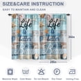 thumbnail image 3 of Beach Theme Kitchen Curtains: Summer Ocean Sea Shells Fish Fishing Short Cafe Curtain Modern Decor for Dining Room Tropical Tier Curtains Rod Pocket Window Drapes 36Inch Length 2 Panels Set, 3 of 5