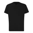 thumbnail image 4 of Camisetas Prolriy para hombre, primavera y verano, informales, cuello en V, lisas, de manga corta, blusa, color negro, talla L, 4 of 8