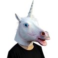 thumbnail image 1 of Costume d'Halloween Fête Masque de Latex Tête Animale Licorne, 1 of 5