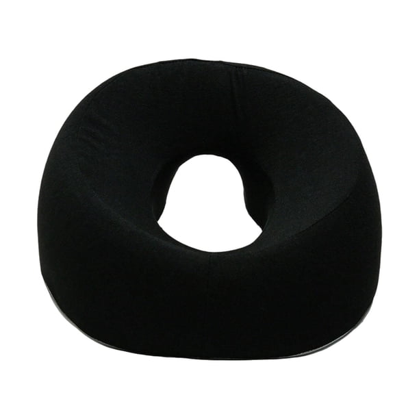 Almohada de masaje boca abajo, reposacabezas para cama de masaje para viajes, oficinas y aviones. Negro
