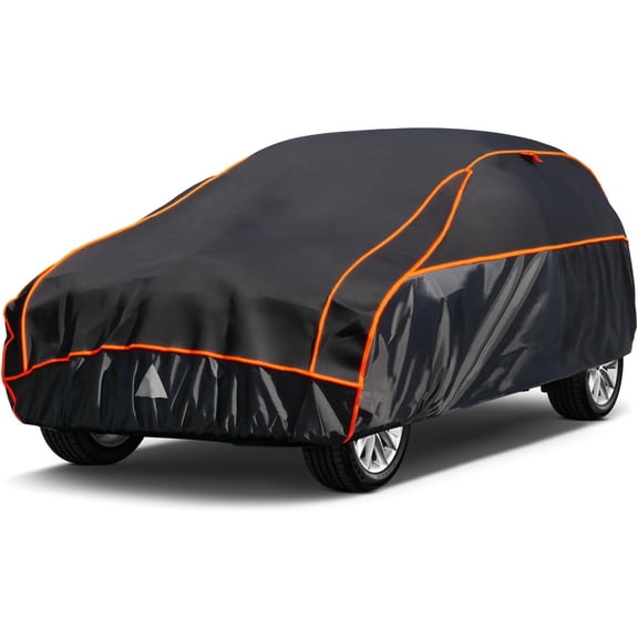 Kayme Anti Hail Multilayer Thickened Full Car Cover, Outdoor Waterproof Universial Fit for SUV up to 170 inch, Black