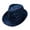 Blue, variant on Men Women Jazz Hat Solid British Sun Travel Unisex Fedora Panama Beach Bucket Cap Watermelon Red One Size