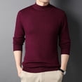 thumbnail image 2 of Suéter de otoño e invierno para hombre, camisa base de color sólido fino para hombre, suéter cálido para jóvenes, suéter para hombre, 2 of 4