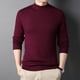 thumbnail image 5 of Suéter de otoño e invierno para hombre, camisa base de color sólido fino para hombre, suéter cálido para jóvenes, suéter para hombre, 5 of 5