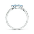 thumbnail image 2 of Angara Natural 0.8 Ct. Aquamarine with Diamond Classic Ring in 14K White Gold for Women (Ring Size: 8), 2 of 9