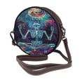 thumbnail image 2 of Lsque Space Skeleton Meditation Pattern Shoulder Bag – Microfiber Leather Crossbody with Detachable Strap & Handle Ring, Waterproof & Durable, Elegant Everyday Carry, 2 of 5