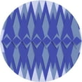 thumbnail image 1 of Ahgly Company Machine Washable Indoor Round Transitional Denim Blue Area Rugs, 5' Round, 1 of 7