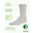 thumbnail image 3 of MeMoi Kids' Basic Cotton Blend Crew Socks, 2, Light Gray, 3 of 12