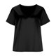 thumbnail image 2 of TaTaai Women's Business Casual V Neck Short Sleeve Shirt, Satin Lightweight Drape, for Office Daily Party Weekend Wear Gift, 2 of 6