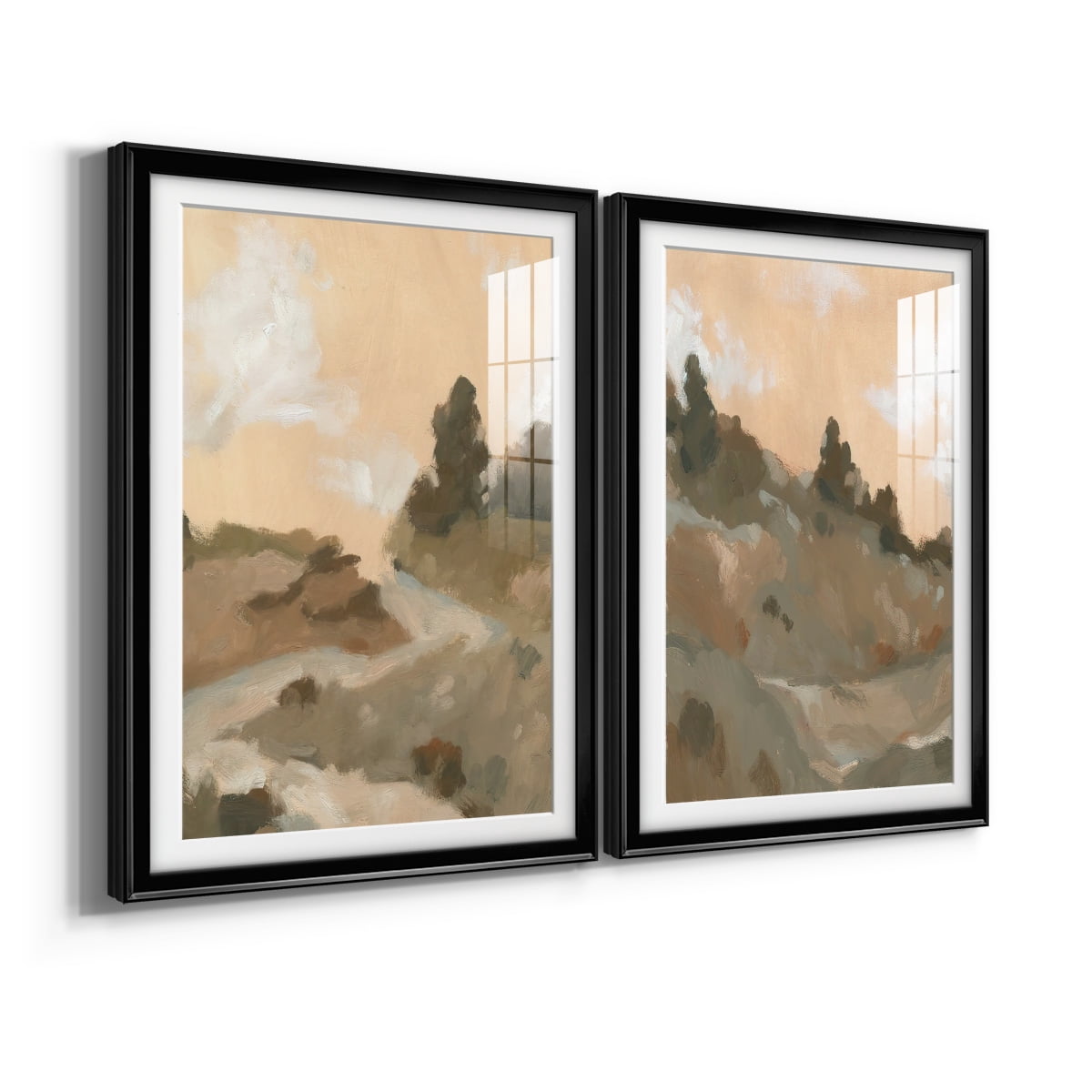 Wexford Home Hillside Walking Path I Premium Framed Print, 26.5" x 36.5" - Ready to Hang, Black (Set of 2)