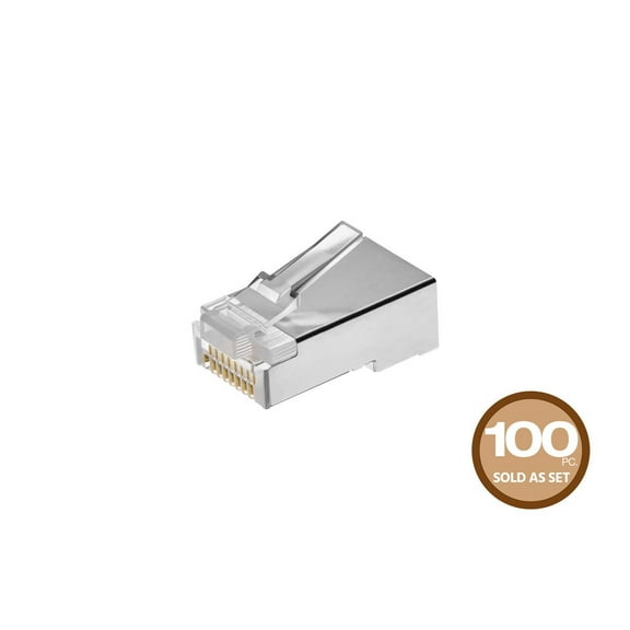 Monoprice Cat5 Plug Shielded 50u for Round Cable 100pcs Bag