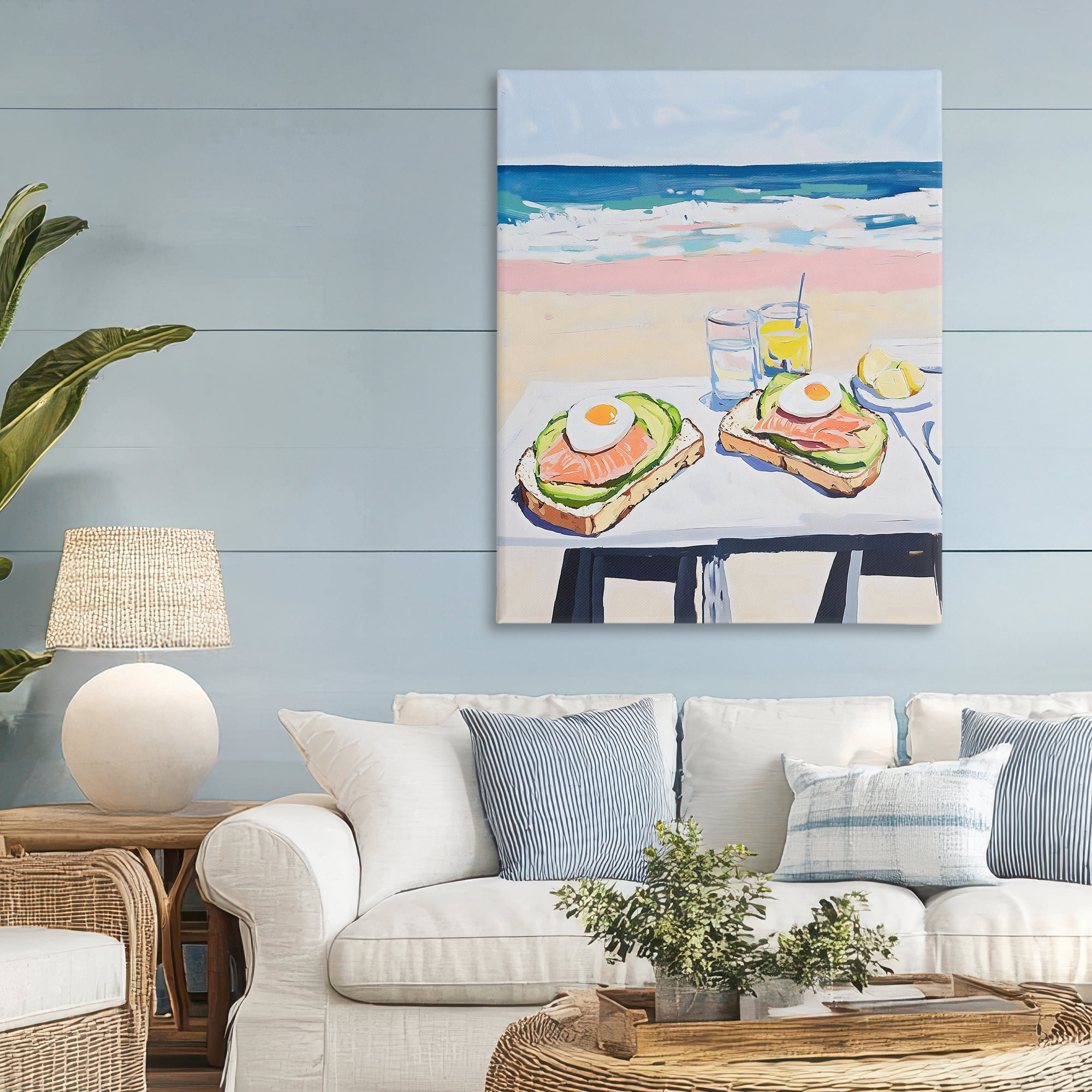 Stupell Industries Avocado Toast at Beach Canvas Wall Art, design by The Prints Vibe