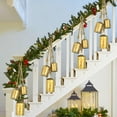 thumbnail image 5 of Christmas Bells for Decorations, Rustic Christmas Decor Vintage Style, Brass Shabby Chic Hanging Decoration Set of 3, 5 of 8