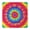 Rainbow Tie Dye, variant on Colorful Tie Dye Mandala Square Fitted Tablecloth with Elastic Edge,Square Table Cover,Washable Elastic Table Cover for Home Kitchen Party Decor 34"x34"