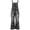 Black, variant on Ruohan Women's Floral Denim Overalls Adjustable Straps Wide Leg Fringe Hem Jumpsuit