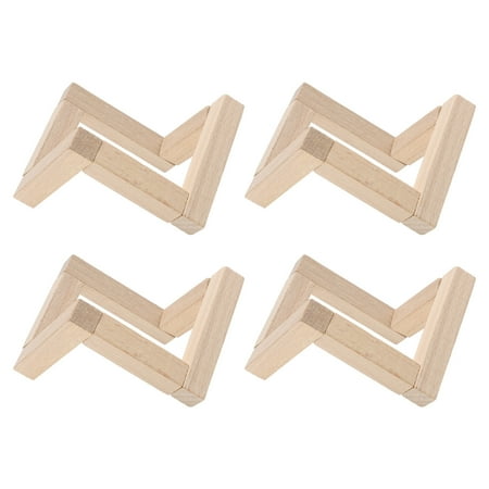 

4pcs Creative Solid Wood 3D Printing Moon Lamp Bracket Pat Light Solid Wood Base