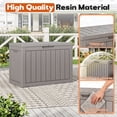 thumbnail image 4 of LHBcraft 45 Gallon Resin Outdoor Storage Box, Waterproof and UV Resistant Lightweight Storage Deck Box for Garden Tools, Supplies, Toys, 4 of 7
