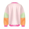 thumbnail image 4 of hxobax Womens Cute Fall Sweatshirt Colorblock Long Sleeve Crewneck Pullover Tops Trendy Sweatshirts, 4 of 5