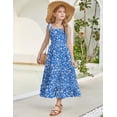 thumbnail image 6 of Arshiner Girls Summer Dress Boho Beach Casual Smocked Maxi Dresses, 6 of 6