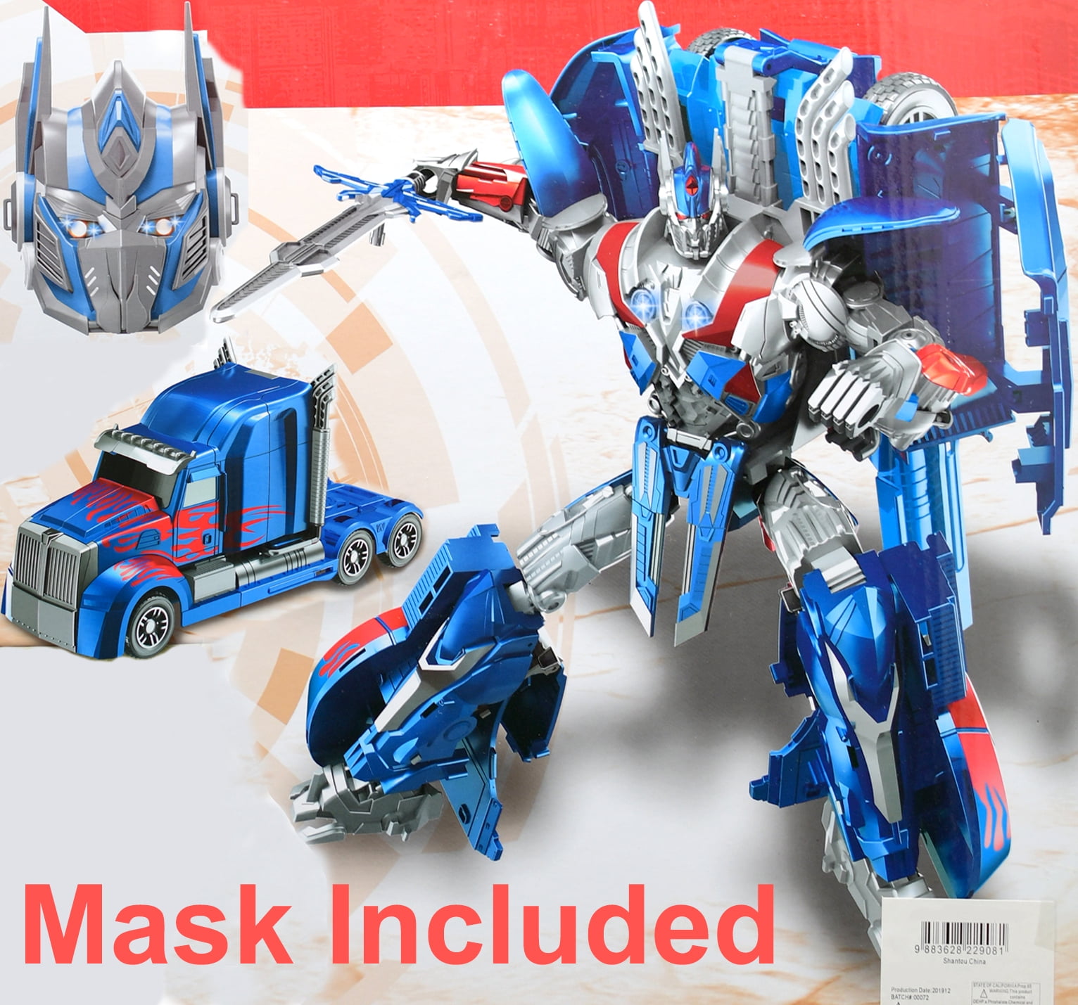blue transformer toy