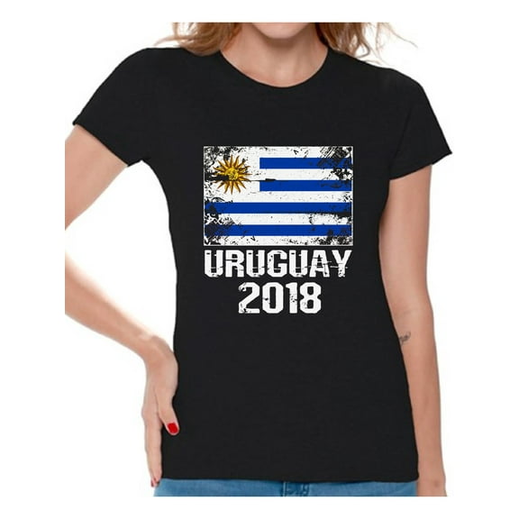 Awkward Styles Uruguay 2018 Shirt for Women Uruguayans Flag Gifts Soccer Tshirt