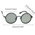 thumbnail image 3 of Lunettes de Soleil Rondes Polarisées à Teinte Réglable 2026 avec ND9, Lunettes de Soleil à Réglage Continu pour Hommes, 1 à 9 Vitesses, Lunettes de Plage, Lunettes avec Lentille Ajustable, Incassables, 3 of 9