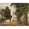 thumbnail image 3 of José Moreno Carbonero 14x12 Black Modern Framed Museum Art Print Titled - Courting by the Window Grille (1874), 3 of 5
