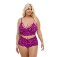 thumbnail image 4 of MINTREUS Lingerie for Women Lace Pajamas Lingerie Set High Waist Sleepwear Bra and Panty 2 Piece Nightwear S-2XL, 4 of 5