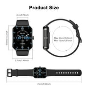 Blackview Smart Watch for Men, Bluetooth Calling, Fitness Tracker with 100+ Sports Modes, 1.85 HD Display, 350mAh Battery, Compatible with Android & iPhone, Black