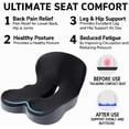 thumbnail image 4 of 2026New Memory Foam Car Seat Cushion – Ergonomic Lumbar Support Cushion for Back Pain Relief | Comfortable Car Booster Seat & Office Chair Cushion | Non-Slip, Machine-Washable Cover, 4 of 9