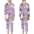 thumbnail image 3 of Suhoaziia Pajamas for Teens Lightweight Sleepwear Lingerie Print Graphic Softness Halloween Party Decorations Gift 9T-10T,Polyester Aesthetic Matching Set Nightwear, 3 of 5