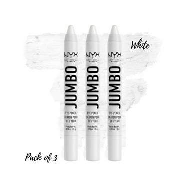 NYX Jumbo Eye & Eyeshadow Pencil - White ( Pack of 3 )