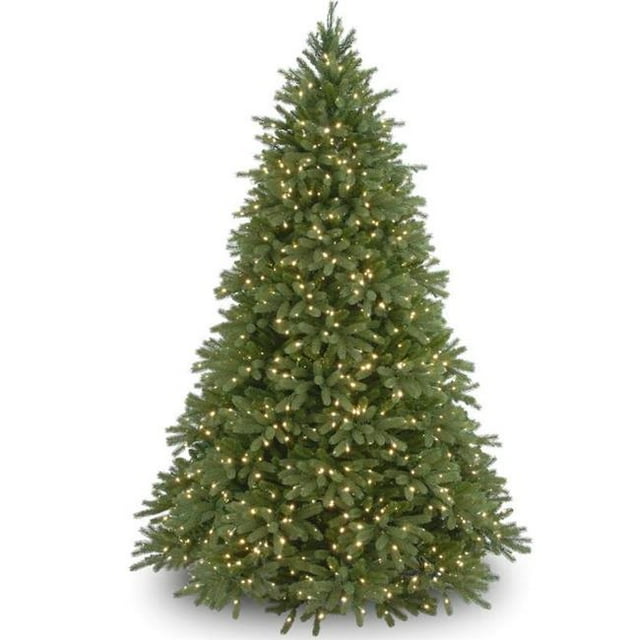 National Tree PEJF8-D14-75 7.5 ft. Feel Real Jersey Fraser Fir Deluxe Hinged Tree With 1500 Multi Color LED Lights & PowerConnect