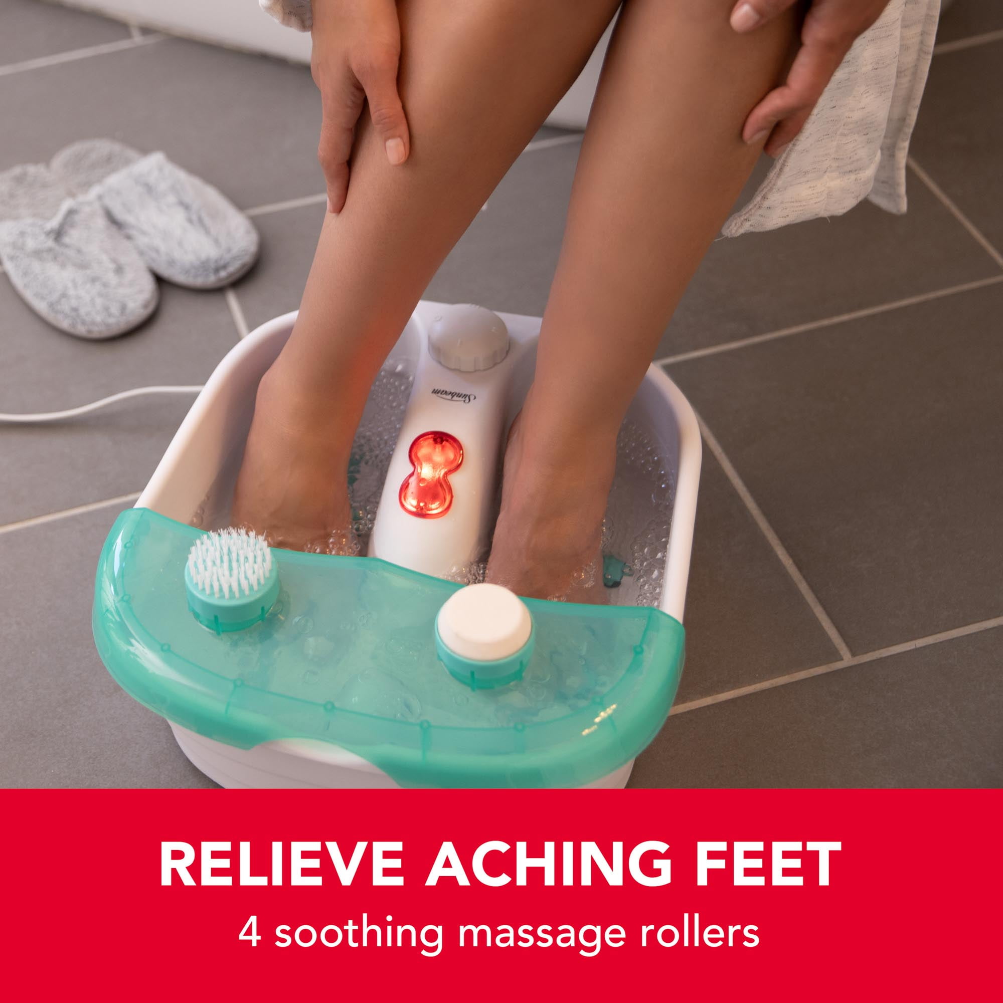 Sunbeam 16975 Foot Spa With Heating, Bubbles & Massager Rollers
