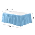 thumbnail image 6 of Exquisite 14 Ft. Light Blue Plastic Table Skirt - 6 Count, 6 of 6