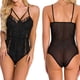 thumbnail image 5 of Conjunto de ropa interior sexy Mono de tela con pantalla de encaje Encantadora lencería sexy para mujeres adultas, Negro, M Guardurnaity XX000038-06, 5 of 7
