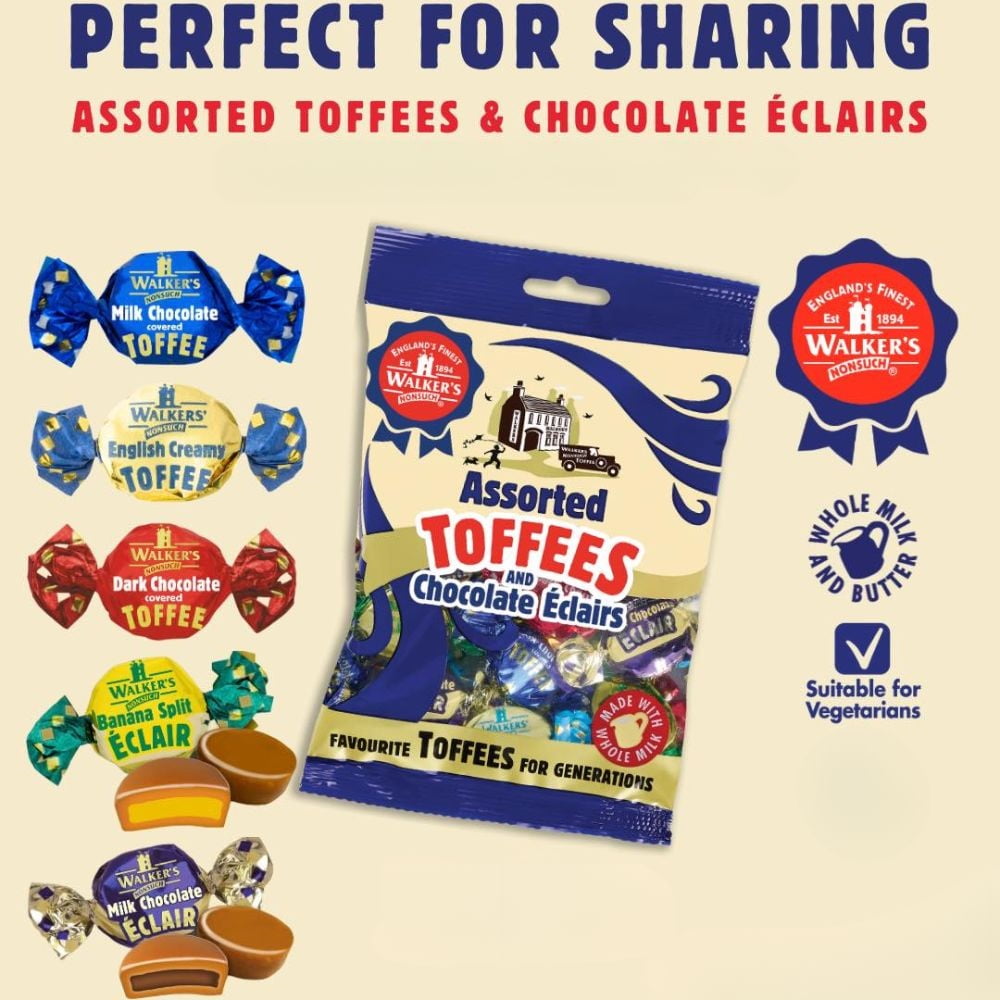 chococoღ 様　❺40包　⑥30包 パウチ Walkers Nonsuch Assorted Toffees and Chocolate Eclairs 150g
