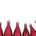 thumbnail image 2 of Northlight 8ct Burgundy Shatterproof 4-Finish Christmas Finial Drop Ornaments 5.5", 2 of 3