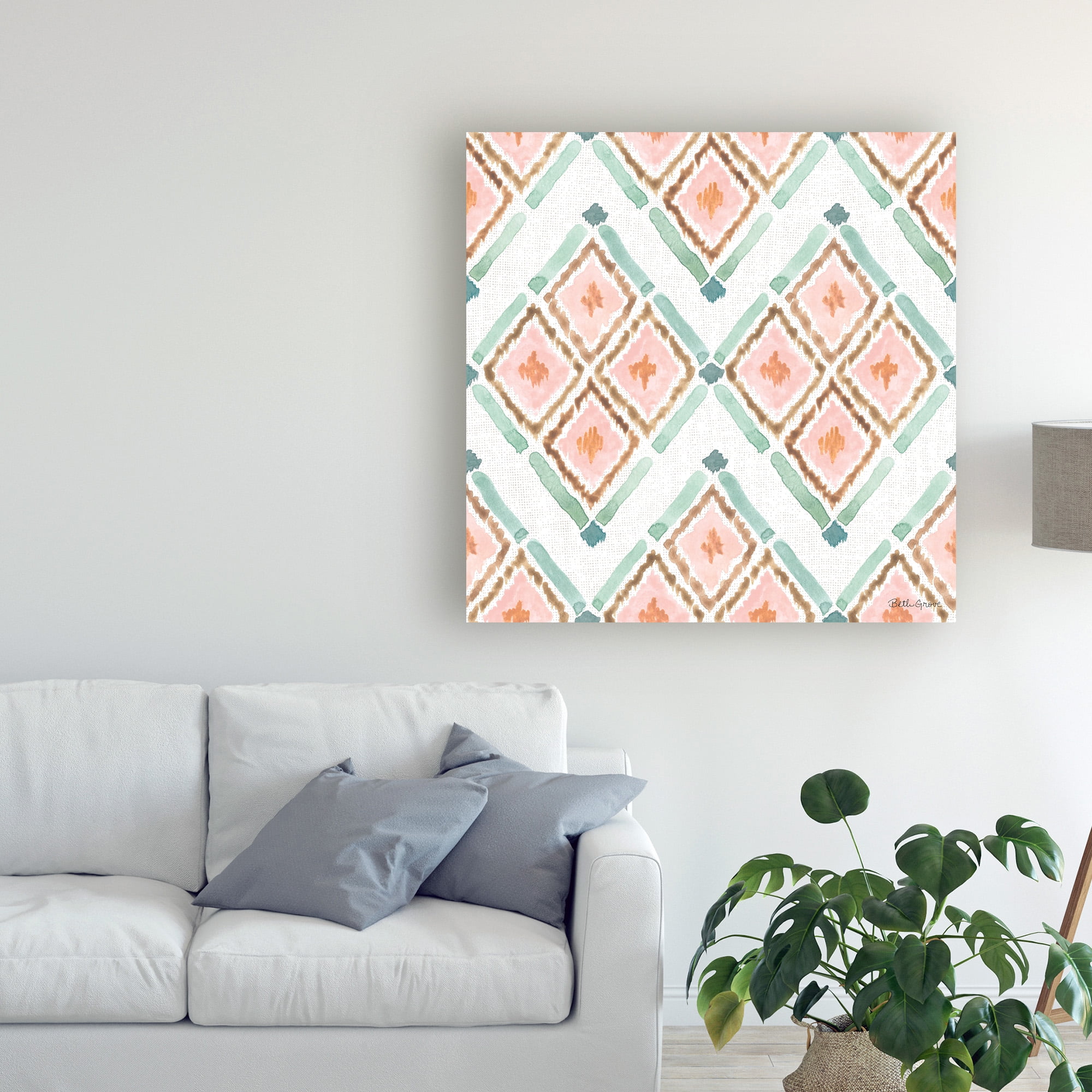 Trademark Fine Art 'Watercolor Coast Pattern VA' Canvas Art by Beth Grove