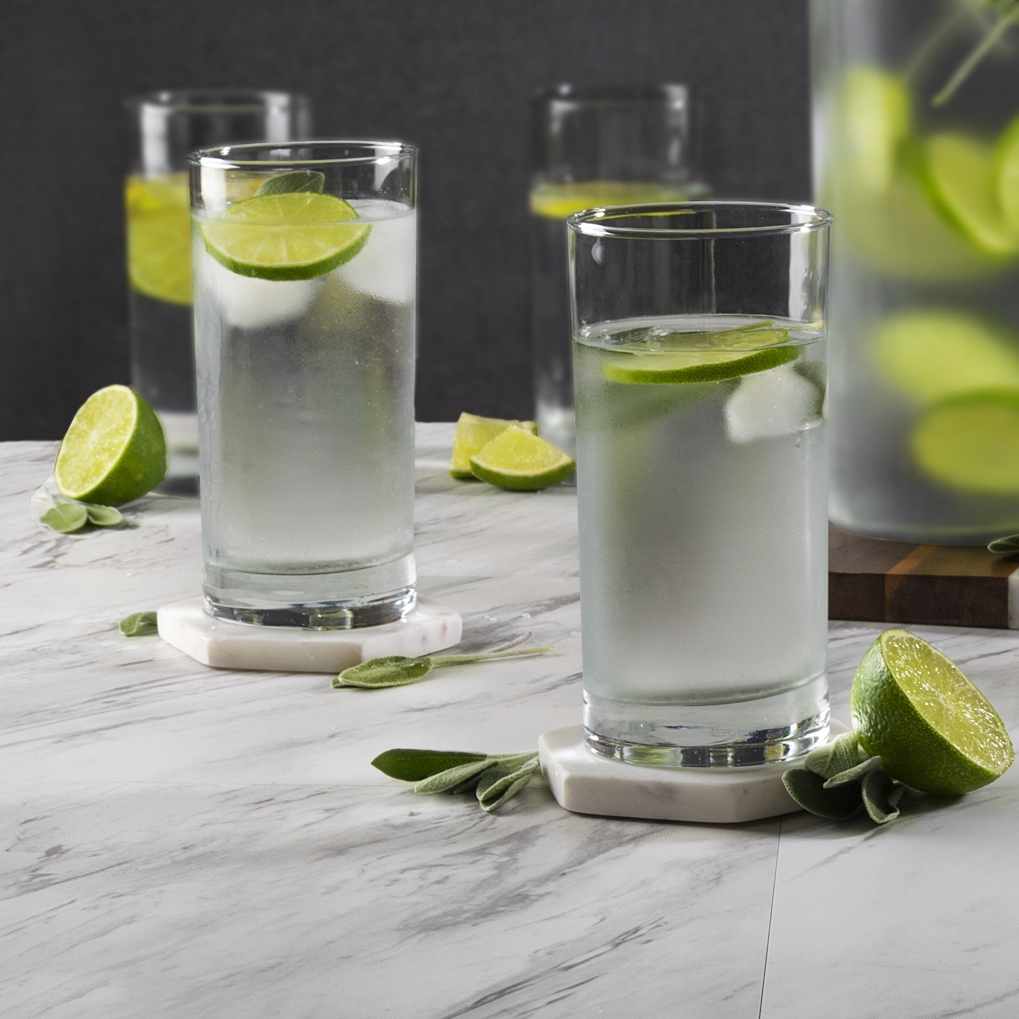 (4 pack) Mainstays Tennyson 16 oz Tumbler Drinking Glass