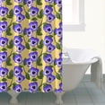thumbnail image 4 of Pioneer Flower Floral Print Pattern Shower Curtain 84"x72" ,Bathroom Decorative Shower Curtains Set with 12 Hooks,Modern Waterproof Washable Shower Curtain, 4 of 6