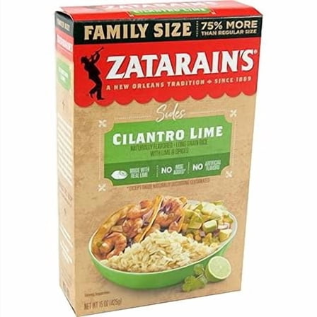Pack of 1 Zatarain's Family Size Cilantro Lime Rice, 15 oz