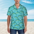 thumbnail image 2 of Disketp Hawaiian Shirts for Men,Beautiful Seashells Print Mens Casual Short Sleeve Button Down Shirts Beach Shirt, 2 of 7