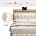 thumbnail image 3 of Cama Matrimonial FABATO Con cabecera y Luces LED, 3 of 6