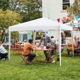 thumbnail image 2 of Costway Patio 10x10ft Outdoor Instant Pop-up Canopy Folding Sun Shelter Carry Bag White, 2 of 9