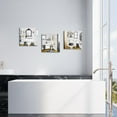 thumbnail image 3 of 3 Pieces Rustic Bathroom Canvas Wall Art Bath Tub Toilet Sink Bath Sets Still Life Picture for Home Decor Ready to Hang 12x12inchx3pcs (Gray), 3 of 5