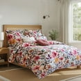 thumbnail image 2 of Levtex Home - Mona Euro Sham Set of Two - Watercolor Floral - White Mauve Deep Purple Blush Ochre Green - Two Euro Shams (26 x 26in.)- Cotton, 2 of 3